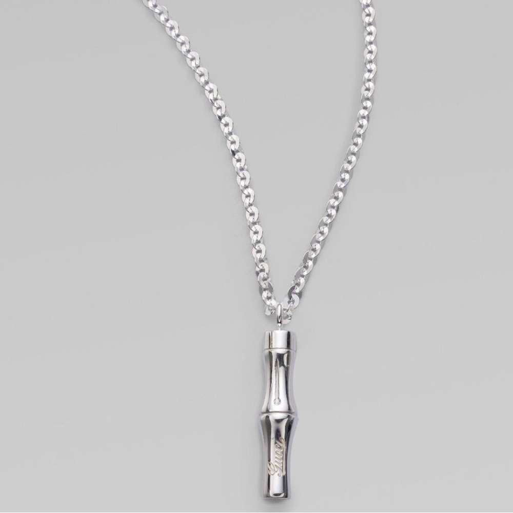 Gucci Silver Bamboo Necklace